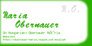 maria obernauer business card